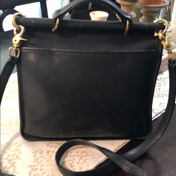Vintage Coach Willis Black Leather Bag - Picture 2 of 7